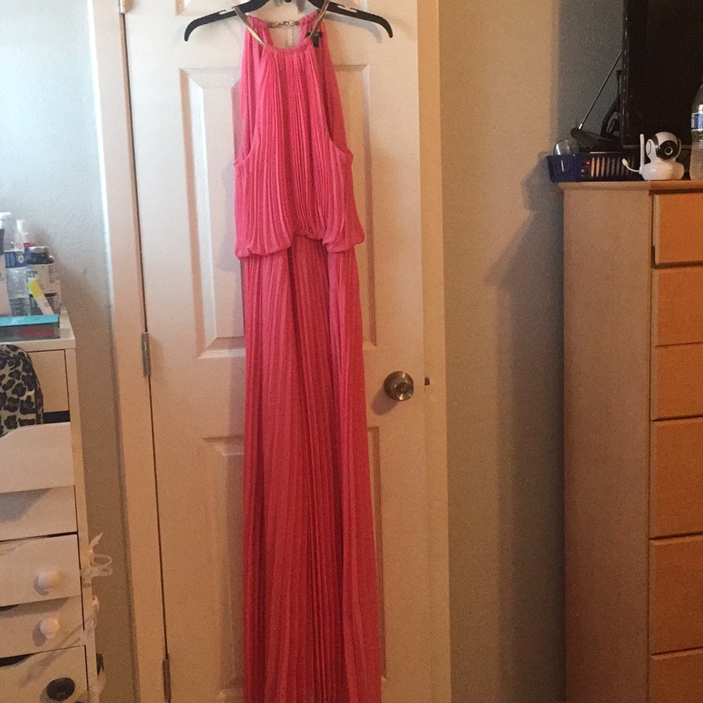 Long pink dress